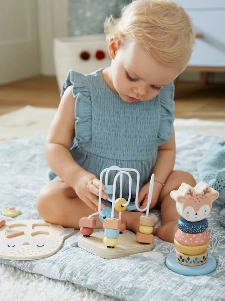 Coffret 3 Jeux D'éveil Les Amis De La Forêt En Bois FSC® Beige - Vertbaudet – Image 2