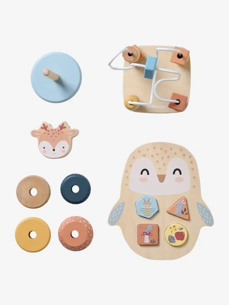 Coffret 3 Jeux D'éveil Les Amis De La Forêt En Bois FSC® Beige - Vertbaudet – Image 5