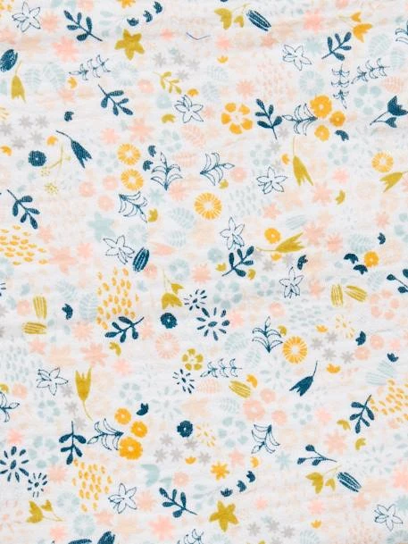 Couette + Oreiller Poupon En Gaze De Coton Blanc Fleuri - Vertbaudet – Image 2