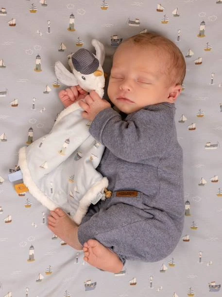 Doudou Carré Mouette - Sailors Bay - LITTLE DUTCH Bleu Grisé - Little Dutch – Image 2