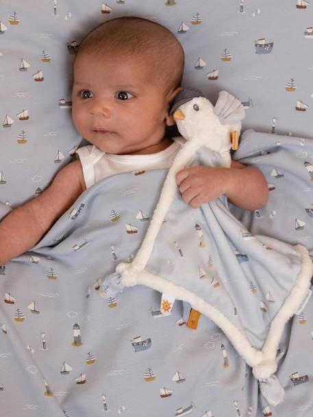 Doudou Carré Mouette - Sailors Bay - LITTLE DUTCH Bleu Grisé - Little Dutch – Image 3
