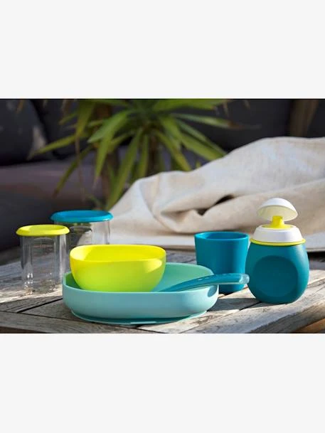Lot De Gourdes Pour Compotes BEABA Babysqueez' 2 En 1 + Squeez'portion Blue - Beaba – Image 2