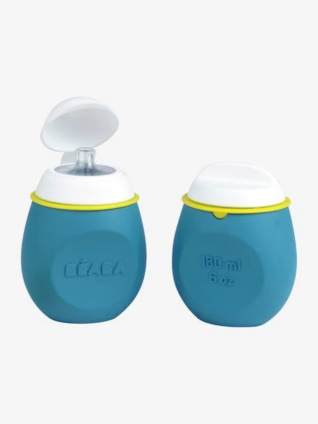 Lot De Gourdes Pour Compotes BEABA Babysqueez' 2 En 1 + Squeez'portion Blue - Beaba – Image 5