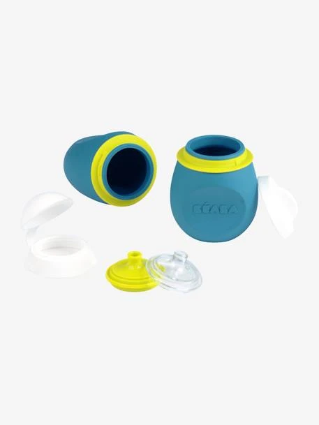 Lot De Gourdes Pour Compotes BEABA Babysqueez' 2 En 1 + Squeez'portion Blue - Beaba – Image 6