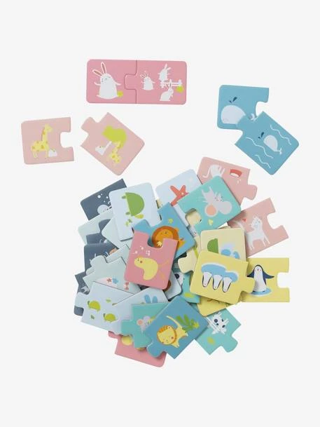Puzzle D'association Duo - Les Familles D'animaux Multicolore - Vertbaudet – Image 2