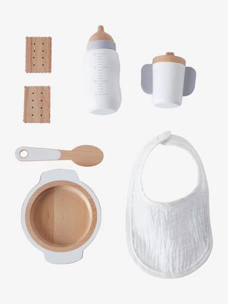 Set Accessoires Repas Poupon En Bois FSC® Blanc - Vertbaudet – Image 2