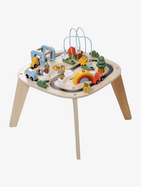 Table D'activités Circuit De Voitures En Bois FSC® Beige - Vertbaudet – Image 3